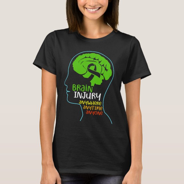 Camiseta Sensibilização para lesões cerebrais TBI em qualqu (Frente)