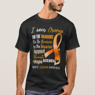 Camiseta Sensibilização Para Leucemia Eu Visto Laranja Para
