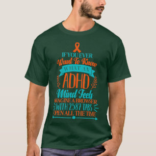 Camiseta Sensibilização para o ADHD Engraçada