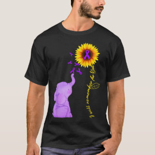 Camiseta Sensibilização para o Alzheimer de girassol