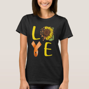 Camiseta Sensibilização para o amor Leucemia Sunflower Oran