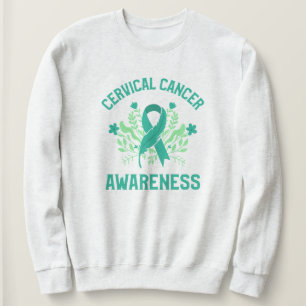 Camiseta Sensibilização para o Cancer Cervoso Fita Teal Flo