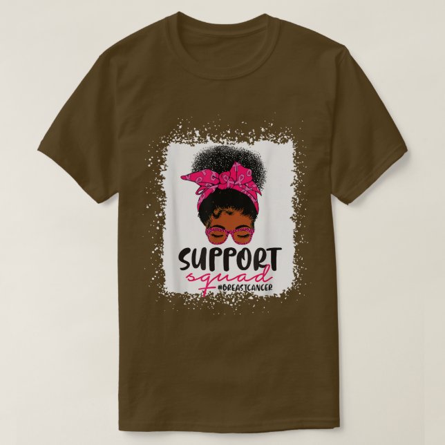 Camiseta Sensibilização para o Cancer da Mama Apoio a Mulhe (Frente do Design)