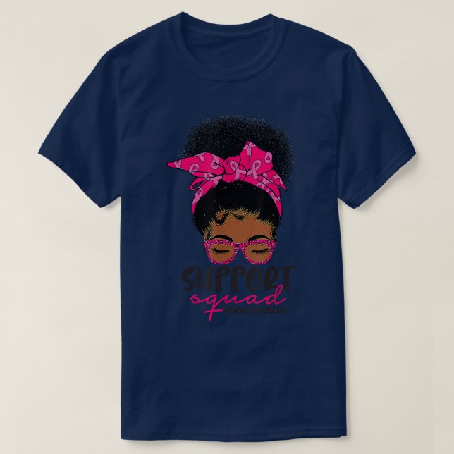 Camiseta Sensibilização para o Cancer da Mama Apoio a Mulhe (Frente do Design)