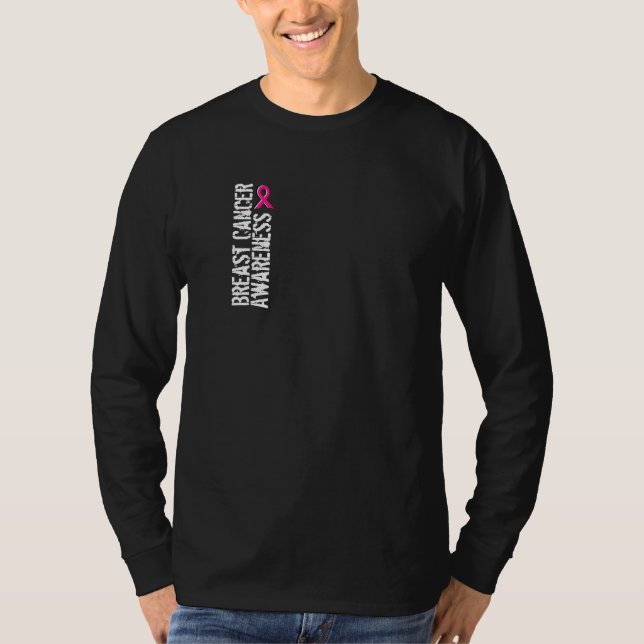 Camiseta "Sensibilização para o Cancer da Mama" Capa Longa  (Frente)