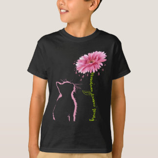 Camiseta Sensibilização para o Cancer da Mama Flor de Fita 