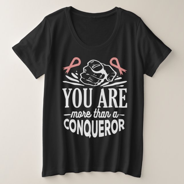 CAMISETA SENSIBILIZAÇÃO PARA O CANCER DA MAMA. VOCÊ É MAIS  (Frente do Design)