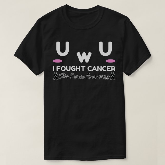 Camiseta Sensibilização Para O Cancer Da Pele Eu Lutei Cont (Frente do Design)
