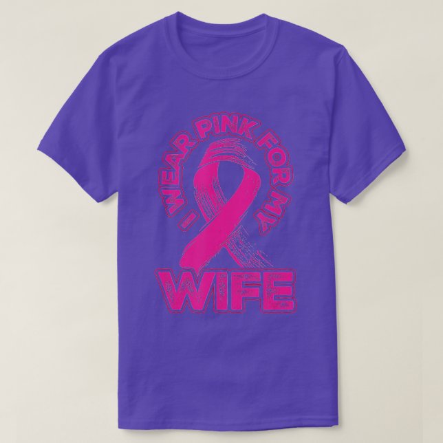 Camiseta Sensibilização para o Cancer das Mães Eu Visto Ros (Frente do Design)