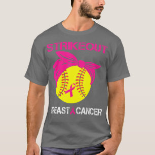 Camiseta Sensibilização para o Cancer de mama de softball -