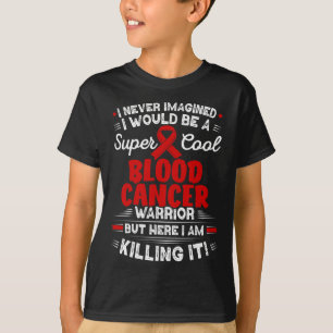 Camiseta Sensibilização para o Cancer de sangue do guerreir