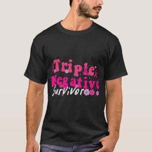 Camiseta Sensibilização para o Cancer de Sobrevivência Nega