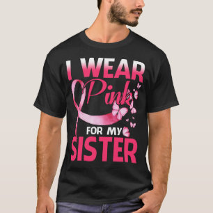 Camiseta Sensibilização Para O Cancer Eu Visto Rosa Para A 
