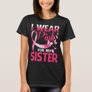 Camiseta Sensibilização Para O Cancer Eu Visto Rosa Para A