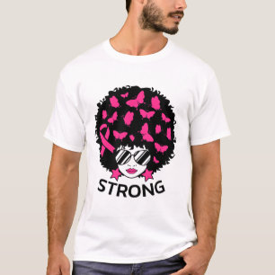 Camiseta Sensibilização para o Cancer Forte Guerreira das M