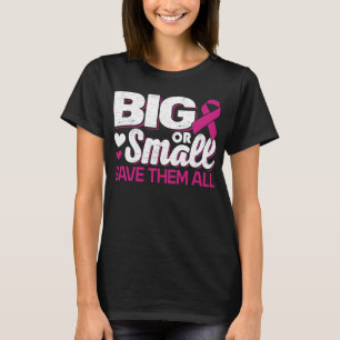 Camiseta Sensibilização para o Cancer Grande ou Pequeno Sal