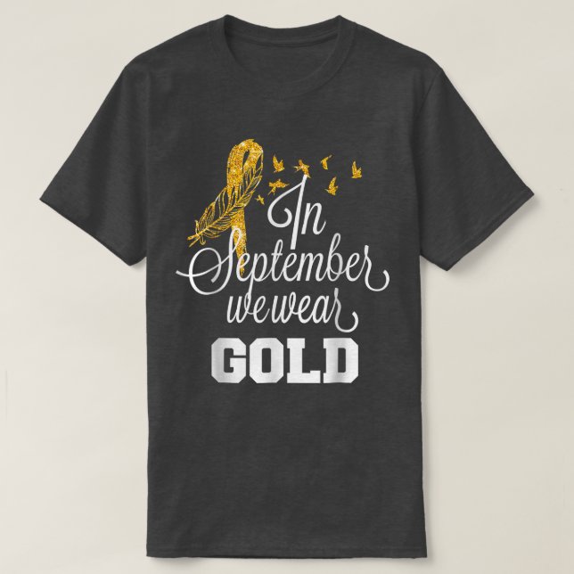 Camiseta Sensibilização para o Cancer infantil Em setembro  (Frente do Design)