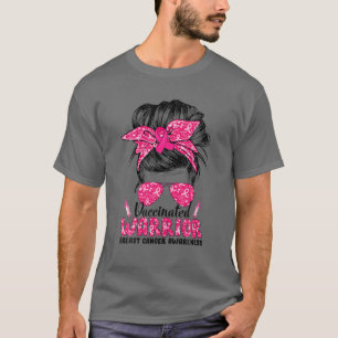 Camiseta Sensibilização para o Cancer Mama Vacina contra 