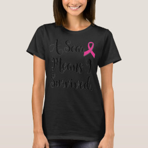 Camiseta Sensibilização para o Cancer Mulheres Uma cicatriz