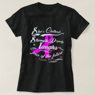 Camiseta Sensibilização para o Cancer sem fôlego