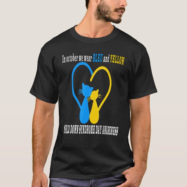 Camiseta Sensibilização para o Dia da Síndrome Mundial para (Frente)