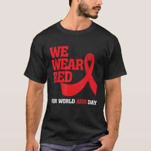 Camiseta Sensibilização para o Dia Mundial da AIDS que vest