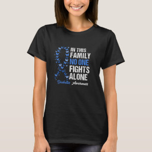 Camiseta Sensibilização para o diabetes Suporte à família d