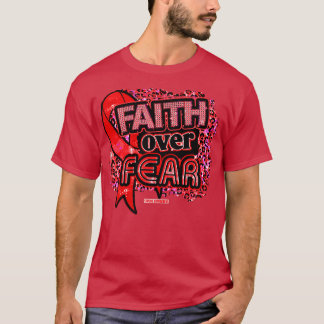 Camiseta Sensibilização para o furo Fé de Fé sobre o Medo L