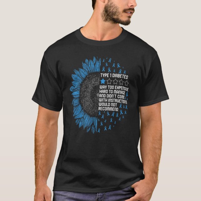 Camiseta Sensibilização para o Guerreiro T1d Insulina Giras (Frente)
