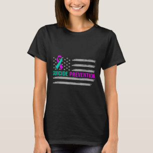 Camiseta Sensibilização para o suicídio Usa Bandeira Americ