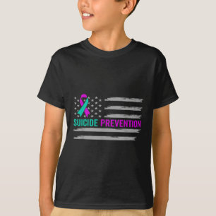 Camiseta Sensibilização para o suicídio Usa Bandeira Americ
