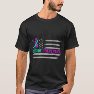Camiseta Sensibilização para o suicídio Usa Bandeira Americ