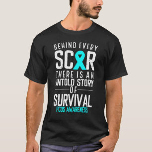 Camiseta Sensibilização PCOS por trás de cada guerreiro de 