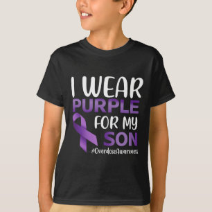 Camiseta Sensibilização Por Sobredosagem Eu Visto Roxo Para