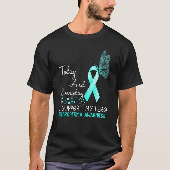 Camiseta Sensibilização Scleroderma Eu Apoio Minha Borbolet (Frente)