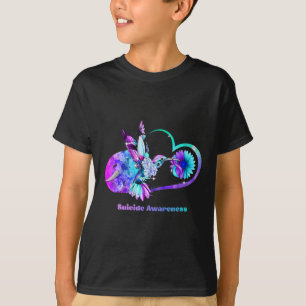 Camiseta Sensibilização Suicida Fita Roxa Púrpura de Girass