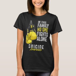 Camiseta Sensibilização Suicida Mês Boxando Luvas Amarelo R