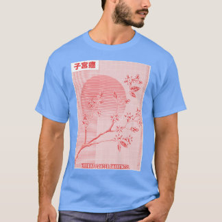 Camiseta Sensibilização Uterina para o Cancer Sakura Cherry