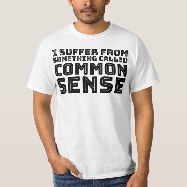 Camiseta Senso Comum - Humor Lógico (Frente)
