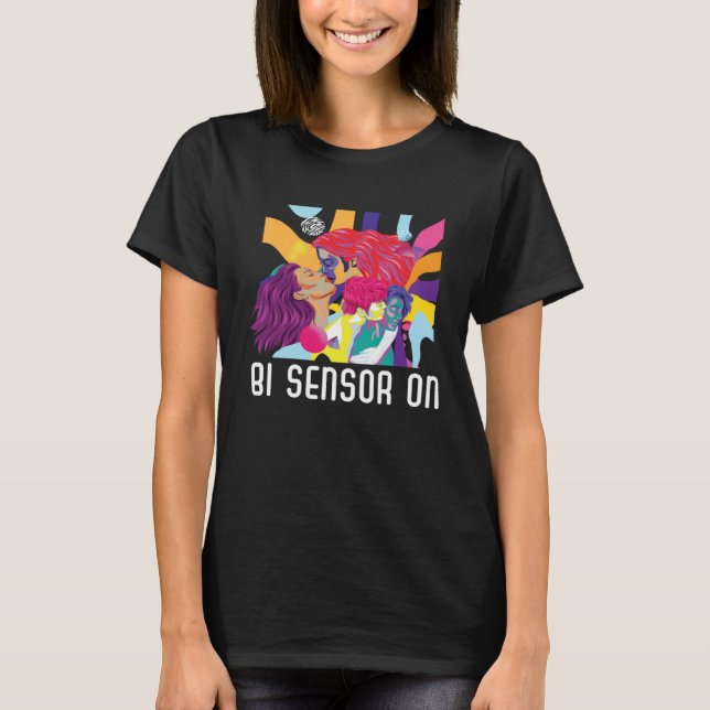 Camiseta Sensor Bi Ligado Arco-íris Orgulho Bissexual Bisse (Frente)