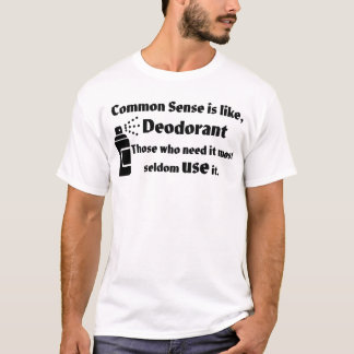 Camiseta Sensor comum e desodorante