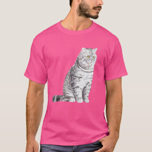 Camiseta Sentado de Gato de Shorthair Britânico