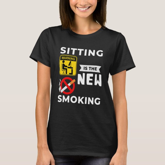 Camiseta Sentado é o novo cigarro para fumar (Frente)