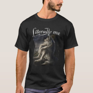 Camiseta Sentado Lobo Literalmente Me Engraçado Memória par