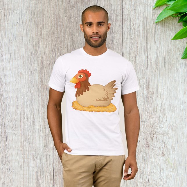 Camiseta Sentado no Nest Cute Fazenda (Criador carregado)