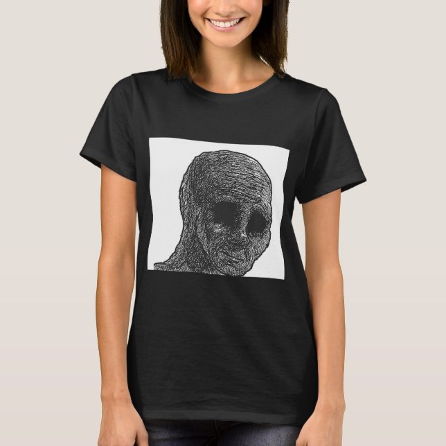 Camiseta Sente Cara Wojak Meme Doomer 1 (Frente)