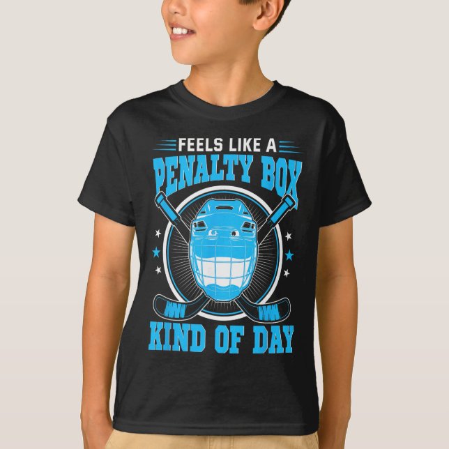 Camiseta Sente como um dia de caixa de penalidade Máscara d (Frente)