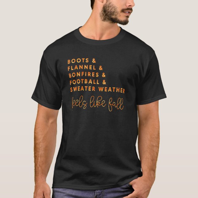 Camiseta Sente-Se Como Botas De Queda Flannel Bonfire Sweat (Frente)