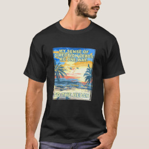Camiseta Sentido de direção me leva à praia 1
