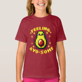 Camiseta Sentimento Avo-some - Engraçado Pixel Art Avocado 